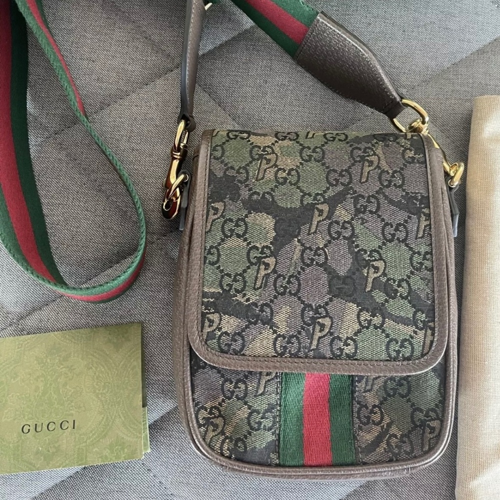Gucci X Palace crossbody bag camo logo NWT & box